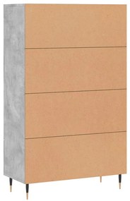 Aparador alto 69,5x31x115 cm derivados de madeira cinza-cimento