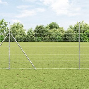 Cerca de Campo vidaXL 1.6x25 m Aço Galvanizado