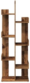Estante 48x25,5x140 cm contraplacado madeira velha