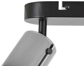 Foco de teto moderno cor de bronze 3 luzes giratório e ajustável - Drain Moderno