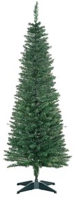 HOMCOM Árvore de Natal Artificial 150cm Ignífugo com 294 Pontas de Ramo PVC e Suporte de Metal Decoração de Natal para Interiores Ø46x150cm