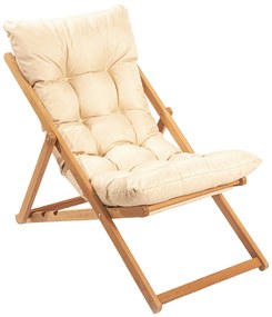 Cadeira de Jardim My006 – Castanho Creme – 59x90x44 cm | Tribo Home