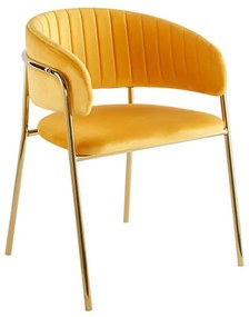 Cadeira Moniel Golden Veludo - Amarelo