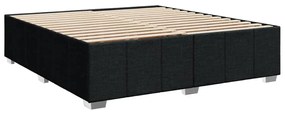 Estrutura de cama sem colchão 200x200 cm tecido preto