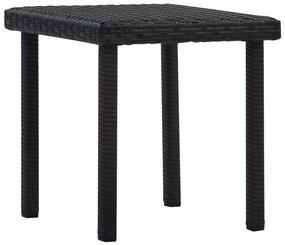 Mesa de centro para jardim 40x40x40 cm vime PE castanho
