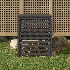 vidaXL Caixote de compostagem 82,5x82,5x99,5 cm pinho maciço cinzento