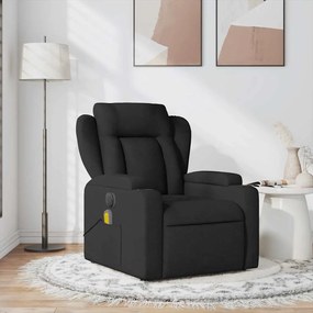 Poltrona de massagens reclinável tecido preto