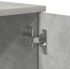 Estrutura de Cama com Armazenamento Cinza Concreto 90x190 cm