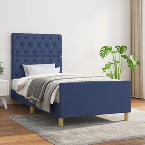 Estrutura de cama sem colchão 80x200 cm azul