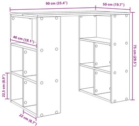 Mesa de Escrita Carvalho Preto Aglomerado de Partículas