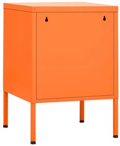Mesa de cabeceira 35x35x51 cm aço laranja