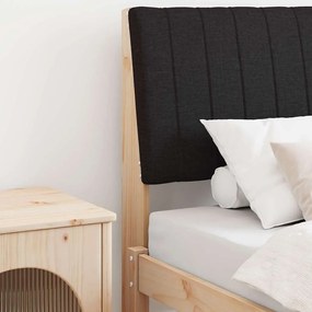 vidaXL Cabeceira estofada Preto 80 cm Madeira de Pinheiro Sólida