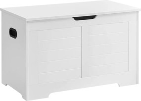 Banco com espaço de arrumação 40 x 80 x 46 cm estilo vintage Branco