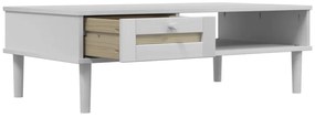 Mesa de centro SENJA 100x55x33 cm pinho maciço branco