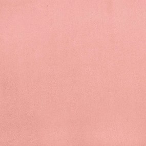 Cama box spring c/ colchão luzes e LED 120x190 cm veludo rosa