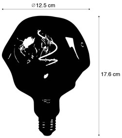 Lâmpada LED regulável E27 G125 prata 4W 75 lm 1800K