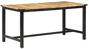 vidaXL Mesa de jantar 160x80x76 cm madeira mangueira maciça áspera