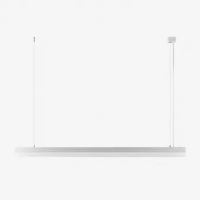 Lâmpada De Teto Suspensa Linear ↔︎120 Cm Led Em Alumínio Joren Cinza Cromado - Sklum