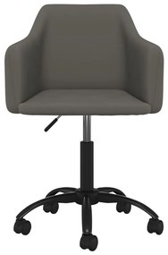 Cadeiras de jantar giratórias 2 pcs veludo cinzento-escuro
