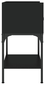 Mesas de cabeceira 2pcs 40,5x31x60 derivados de madeira preto