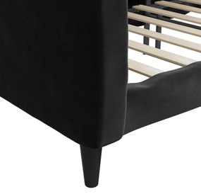 Sofá-cama 90x200 cm veludo preto