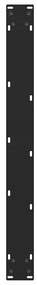 Pés para mesa de jantar pretos 2 peças 70x(72-73) cm aço