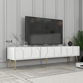 Unidade de TV Lyon – Branco e Dourado – 180 cm x 43 cm x 35 cm
