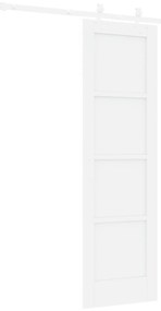 Porta Deslizante vidaXL com Conjunto de Ferragens Branca 61x198,5 cm M