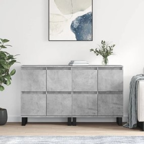 vidaXL Aparadores 2 pcs derivados de madeira cinzento cimento