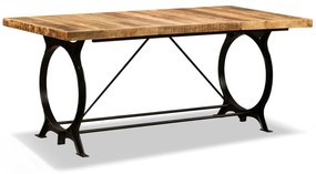 Mesa de jantar madeira de mangueira maciça áspera 180 cm