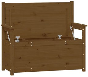 Banco 112,5x51,5x96,5 cm madeira de pinho maciça castanho mel