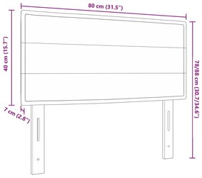 Cabeceira vidaXL Design Linhas Cinza Claro 80 cm em Tecido