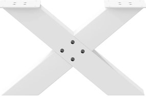 Pés para mesa de centro em formato de X, 2 peças, branco, 60x (30-31)