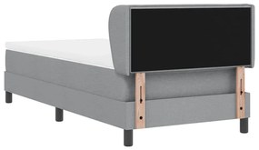 Cama Box Spring com Colchão vidaXL Cinza Claro 90x190 cm Tecido