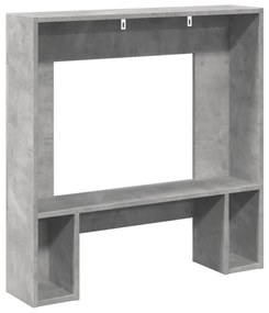 Cornija lareira 81x18x82 cm derivados madeira cinza cimento