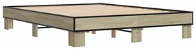 Estrutura de cama 150x200 cm derivados madeira/metal