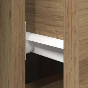 Sideboard vidaXL com portas e gavetas Carvalho Artesanal 101,5x35x70 c