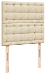 Cama com molas/colchão 90x190 cm tecido cor creme
