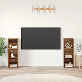 Conjunto de móvel de TV 2 pcs Madeira Antiga 107 x 35 x 37 cm