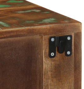 Mesa de cabeceira de parede madeira recuperada maciça
