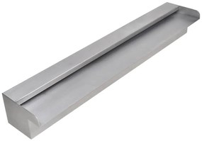 vidaXL Fonte para piscina retangular 60 cm aço inoxidável