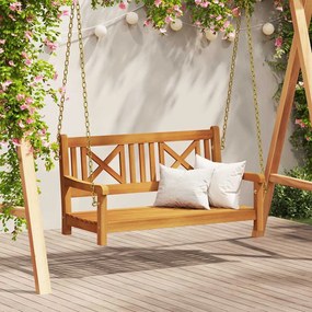 vidaXL Banco de Balanço para Jardim de 2 Lugares 110x56x58 cm de Madeira Sólida de Acácia