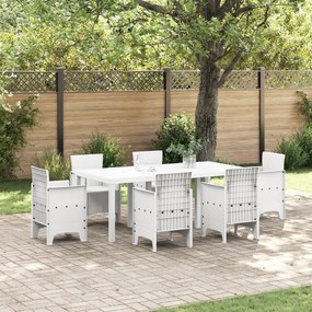 Mesa de Jardim vidaXL Branca 200x100x73 cm em Rattan Sintético