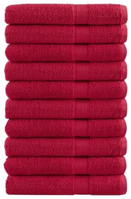 Toalhas premium SOLUND 10 pcs 100x200 cm 600 gsm vermelho