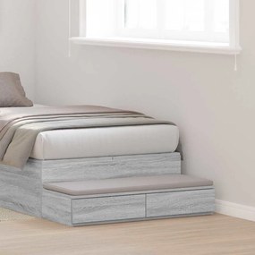 Gavetas de Cama vidaXL Cinza Sonoma 75x36,5x16,5 cm em Madeira de Engenharia
