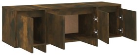 Móvel de TV 120x30x40,5 cm derivados de madeira carvalho fumado
