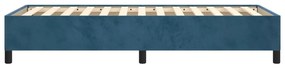 Estrutura de cama sem colchão 90x200 cm veludo azul-escuro
