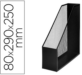 Porta Revistas Q-Connect Metálico Preto