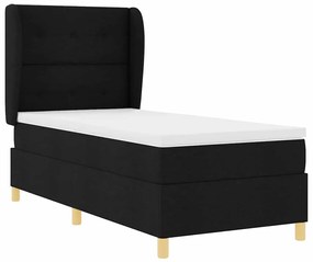 Cama Box Spring com Colchão vidaXL Preto 100x200 cm Tecido