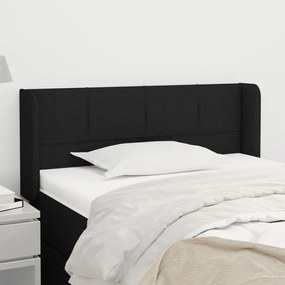 Cabeceira de cama c/ abas tecido 83x16x78/88 cm preto